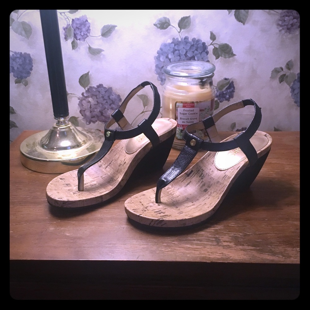 Ralph Lauren Chaps Wedge Sandals